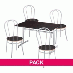 PACK VILMA 2 - TABLE RECTANGULAIRE + 4 CHAISES -