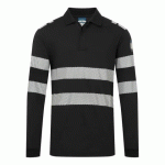 PORTWEST FR733 POLO ML PW3 MODAFLAME FR NOIR - TAILLE L