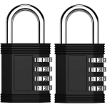 COMBINAT 2PACK, 4DIGIT OUTDOOR PAD FOR GYM, EMPLOYEE, , FENCE, GATE, HASP CABINET,NOIR