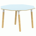 TABLE 4 PIEDS MÉTAL/BOIS OCTO Ø 120 T1 STRAT ABS BLEU/ALU