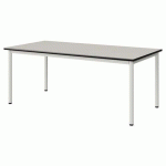 TABLE MALIBU 160X80 T4 4P ST ANTIB BLC SE W911/NOIR BLC 9016