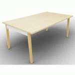 TABLE PIEDS ARCHE 180X100 CM AVEC PLATEAU CHÊNE CLAIR - EOL
