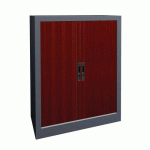 ARMOIRE MÉTAL À RIDEAUX PVC LAME RECOUVERTE 80 X 102 CM COLORIS MERISIER/ALU - MANUTAN COLLECTIVITÉS