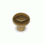 BOUTON DE MEUBLE ROND BARCINO - H 25 MM - D 30 MM - PAR 4 - ASPECT LAITON ANTIQUE HETTICH