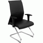 CHAISE FIXE ALBACETE SIMILICUIR - NOIR