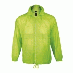 COUPE-VENT UNISEXE DÉPERLANT VERT FLUO