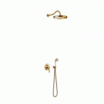 KIT DOUCHE À ENCASTRER AVEC FERMETURE ET RÉGLAGE DU DÉBIT - TRES 24218003OR OR