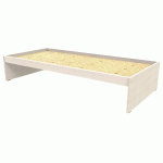 LIT SIMPLE IDENTITÉ SOMMIER AGGLO 90X200 CM ARGENT/PIN - MANUTAN COLLECTIVITÉS