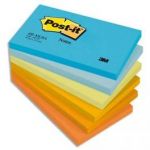 POST-IT LOT DE 6 BLOCS REPOSITIONNABLES COLORIS RELAXANTE DIMENSIONS 76X127MM 655ML