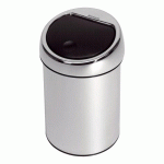 POUBELLE MURALE 3 LITRES BRABANTIA TOUCH-BIN RONDE INOX BRILLANT