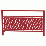 BARRIÈRE VENISE 1.50 M STRUCT TÔLE DÉCOUPÉE ZINC ROUGE 3004 - PROCITY