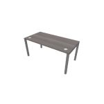 BUREAU BUROCOLOR + L.160 X P.80 CM - PLATEAU CÈDRE - PIEDS ALUMINIUM