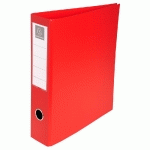 CLASSEUR REMBORDÉ PVC 4 ANNEAUX EN D DE 50MM EN 3ÈME DE COUVERTURE - A4 MAXI - ROUGE - LOT DE 10