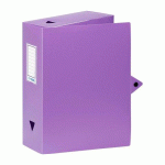 LOT DE 4 - BOÎTE DE CLASSEMENT PLASTIQUE ESSENTIEL VIQUEL DOS 10 CM COULEUR MAUVE
