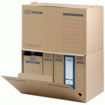 LOT DE 5 - CONTENEUR D'ARCHIVES TRIC SYSTÈM, BRUN NATUREL
