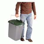 POUBELLE 35 LITRES TRI SÉLECTIF RECTANGLE GRIS