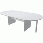 TABLE DE RÉUNION OVALE PIEDS RENFORT MÉTAL FAST - GRIS