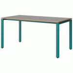 TABLE MALIBU 160X80 T6 SOUDÉ STR ALAISÉ BÉTON F186/BLEU 5018