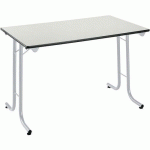 TABLE PLIANTE MODULAIRE 160 X 70 CM GRIS PIED ALU
