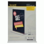 PORTE-VISUEL ACRYLIC, A4 PORTRAIT, DROIT - LOT DE 2