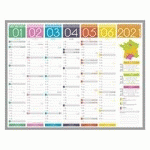CALENDRIER SEMESTRIEL MURAL 2027 - TENDANCE - 43 X 55 CM