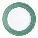 LOT DE 6 - BRUSH ASSIETTE PLATE DARK GREEN 15,5 CM