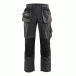 PANTALON DE TRAVAIL ARTISAN ÉTÉ GRIS FONCÉ/NOIR TAILLE 48 - BLAKLADER