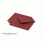 PAQUET DE 20 ENVELOPPES POLLEN 125X138MM 120G/M² - BORDEAUX - LOT DE 4