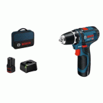 PERCEUSE VISSEUSE SANS FIL GSR 12V-15 + 2 BATTERIES 2,0AH - 060186810F BOSCH