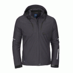 PROJOB 3413 SOFTSHELL PRIO DOUBLEE FEMME A CAPUCHE GRIS - TAILLE XXL