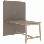 STATION DE TRAVAIL BLOIS 160X120 CM SUP.ÉCRAN ARGILE - ENOND MOBILIER