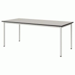 TABLE MALIBU 180X80 T5 4P ST ANTIB BLC SE W911/NOIR BLC 9016