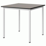 TABLE MALIBU 80X80CM T6 4P STRA GRIS U727/NOIR BLC 9016