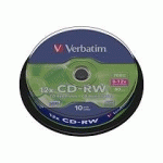 VERBATIM CD-RW 12X 700 MO 10 PIÈCE(S)