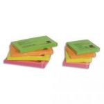 5 ETOILES BLOC REPOSITIONNABLE DE 100 FEUILLES 76 X 76MM COLORIS NÉON ASSORTIS