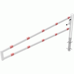 BARRIÈRE À BÉTONNER SERRURE PROFILÉE-3000 MM- BLANC/ROUGE - SCHAKE