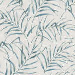 BRICOFLOR - PAPIER PEINT FEUILLE BLEU | PAPIER PEINT MOTIF VÉGÉTAL | PAPIER PEINT BLEU PÉTROLE & GRIS - 10,05 X 0,53 M