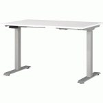 BUREAU RÉGLABLE ÉLECTRIQUE GW-MAILAND-120CM-BLANC/ARGENT - GERMANIA