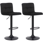 ENSEMBLE DE 2 TABOURETS DE BAR FENI EN VELOURS NOIR