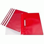 LOT DE 100 - CHEMISE À LAMELLE, A4, FILM PP, ROUGE