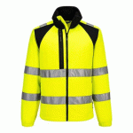 PORTWEST CD807 POLAIRE ZIPPÉ HV ÉCO-CONÇU WX2 JAUNE/NOIR - TAILLE XXL