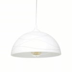 LICHT-ERLEBNISSE - SUSPENSION D'INTÉRIEUR AU DESIGN VINTAGE BLANC Ø 30 CM PARFAITE POUR LA CUISINE ET LE SALON - BLANC - BLANC