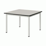 TABLE MALIBU 80X80 T2 4P STR ANTIB BLC SE W911/NOIR BLC 9016