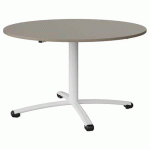 TABLE MALIBU Ø 120 T5 PC STRA ABS GRIS U727/BLC 9016