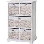 COMMODE DUNDEE, ARMOIRE À TIROIRS, STYLE SHABBY, VINTAGE 90X60X30CM BLANC - WHITE