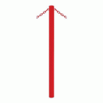 POTELET CARREFOUR Ø60 MM CHAINES 2 ANNEAUX ZINC ROUGE 3020 - PROCITY