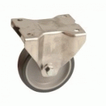 ROULETTE FIXE SUR PLATINE SANTO GRIS - 125 MM - 100 KG - ALÉSAGE LISSE AVL