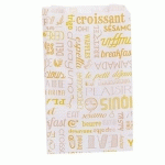 SACHET CROISSANTS PAROLE 32 G/M² 14+7X22 CM CELLULOSE BLANC (VENDU PAR 500)