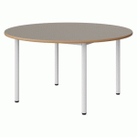 TABLE MALIBU Ø 120 T4 4P STRA ALAISÉ GRIS U727/BLC 9016