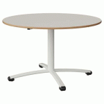 TABLE MALIBU Ø 120 T5 PC STRA ALAISÉ BLC SEL W911/BLC 9016